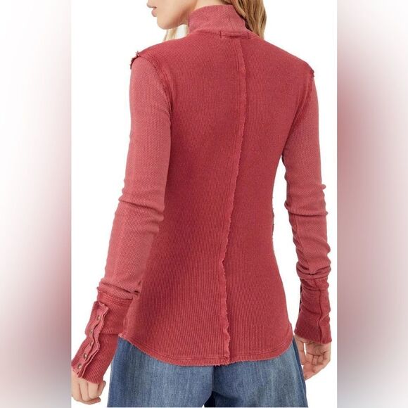 Free People Freya Long Sleeve Top In Off Beat - Picture 4 of 6